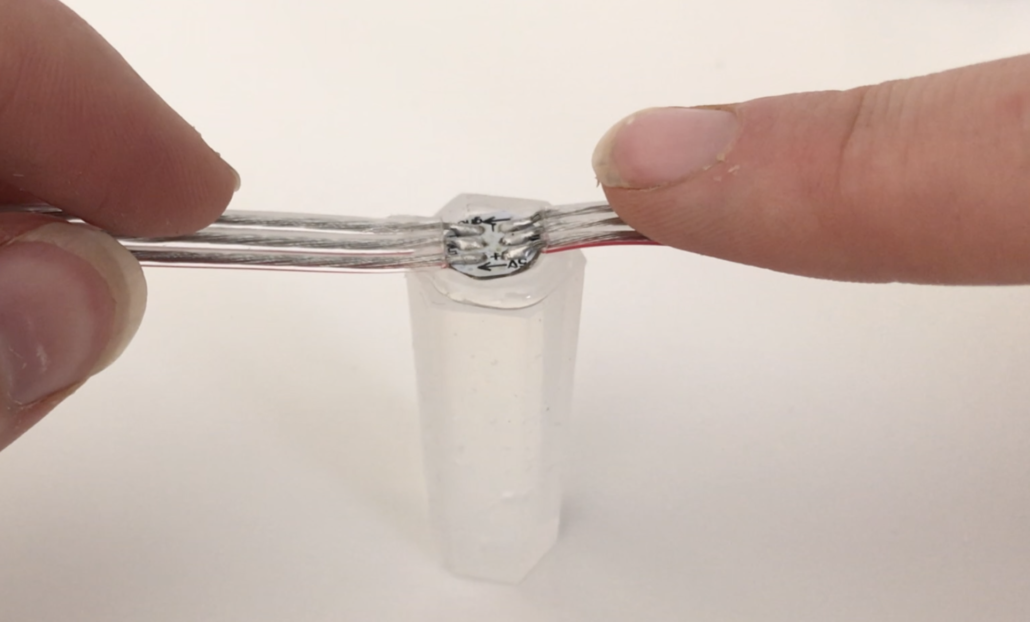 Embedding LED light into resin mold for glowing wearable crystal