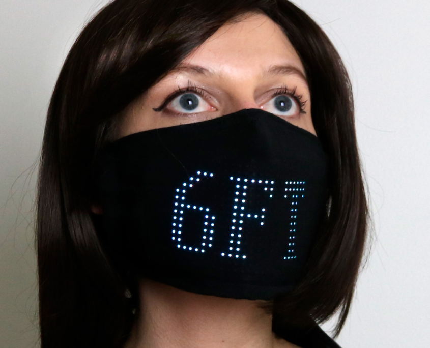 LED face mask tutorial using flex matrix panels for wearable costumes