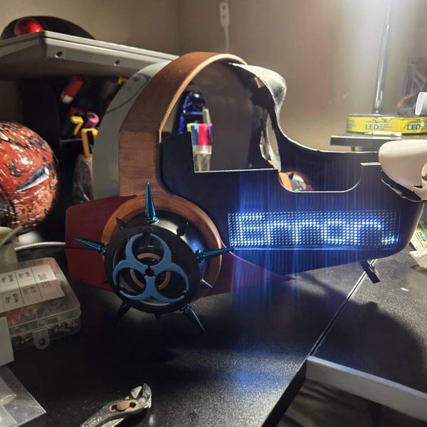 Custom LED matrix wearable tech project by Steven — flexible LED panel with Bluetooth app control