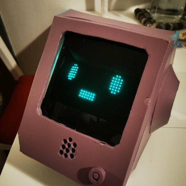 Stray companion cosplay with LED matrix panel by Sophie — video game inspired costume build