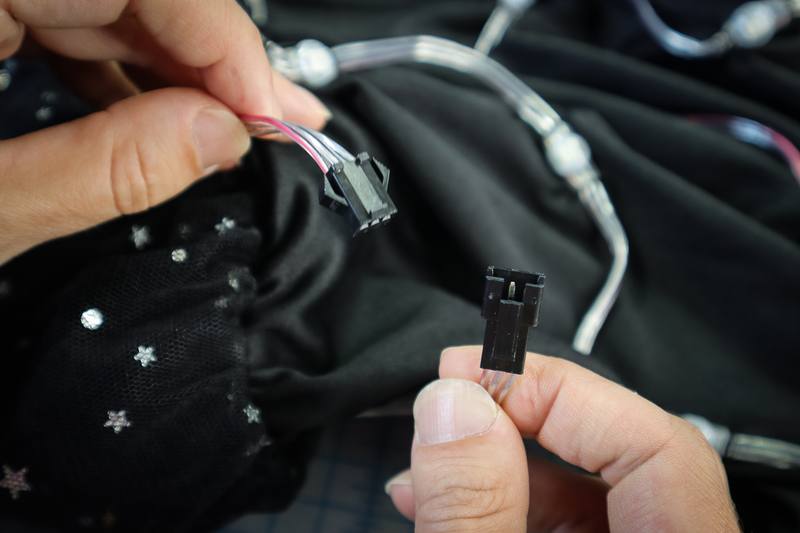 Wearing the finished LED skirt