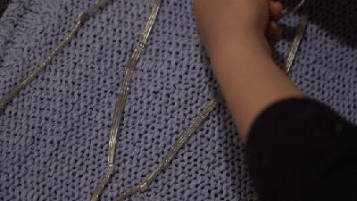 Stitching LED lights into sweater fabric for DIY wearable tech