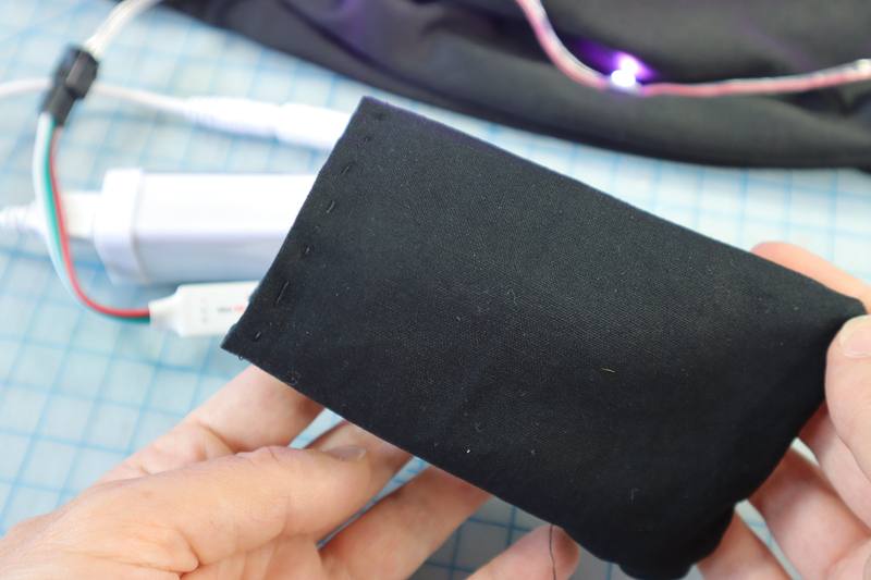 Battery pack inside pocket