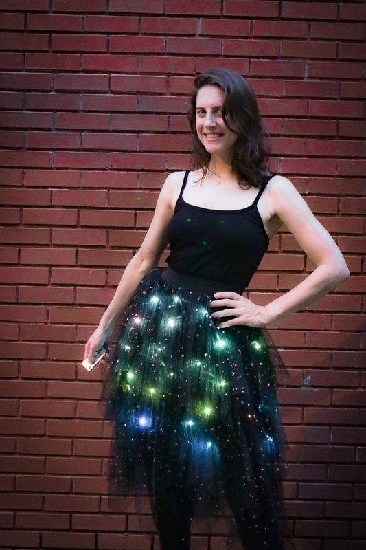 LED strand kit components for DIY wearable light-up skirt