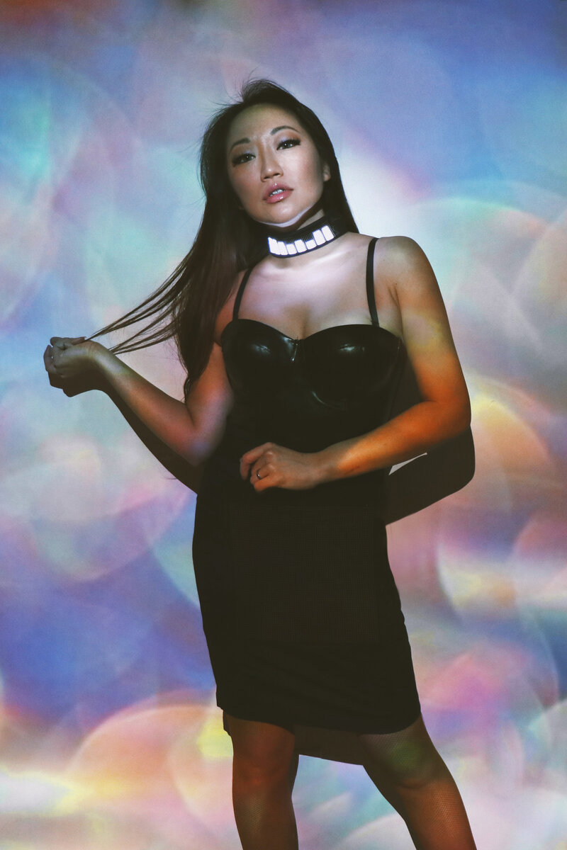 LED Matrix choker showing equalizer pattern