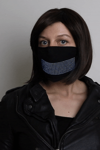 Matrix panel in a mask showing interactive display