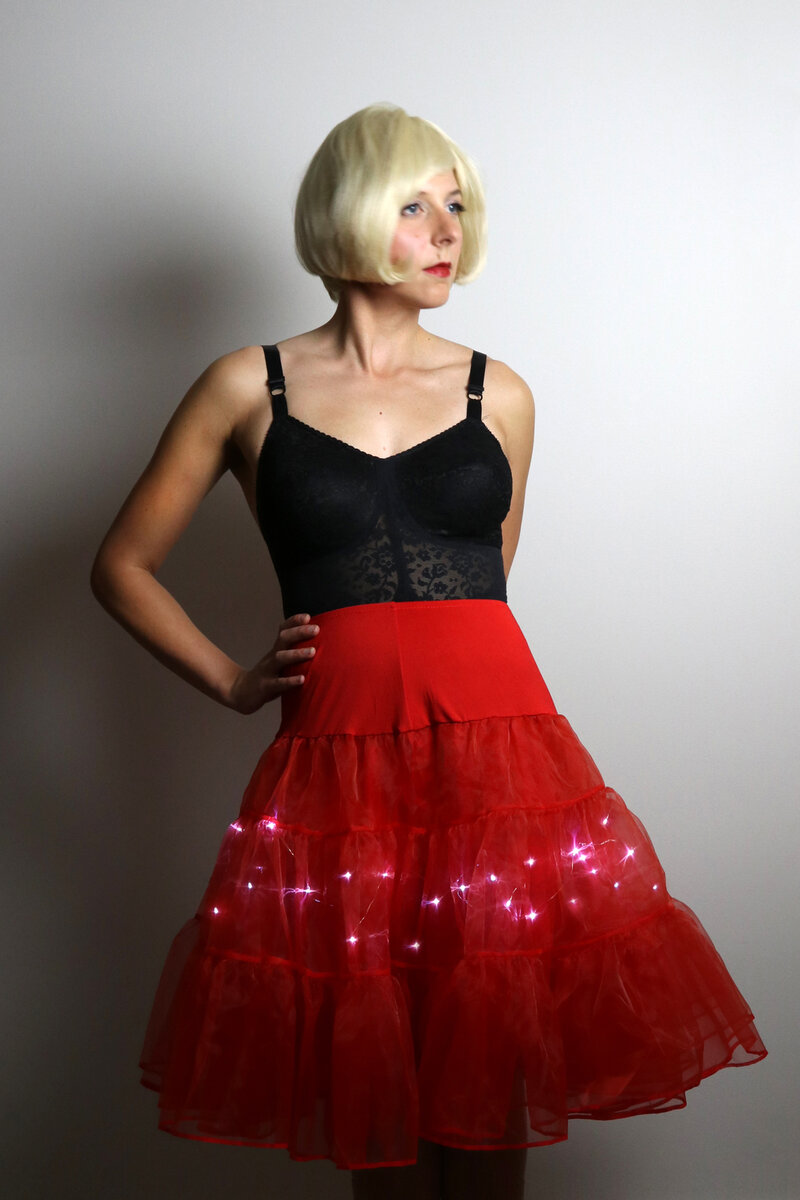 Red glowing LED tutu